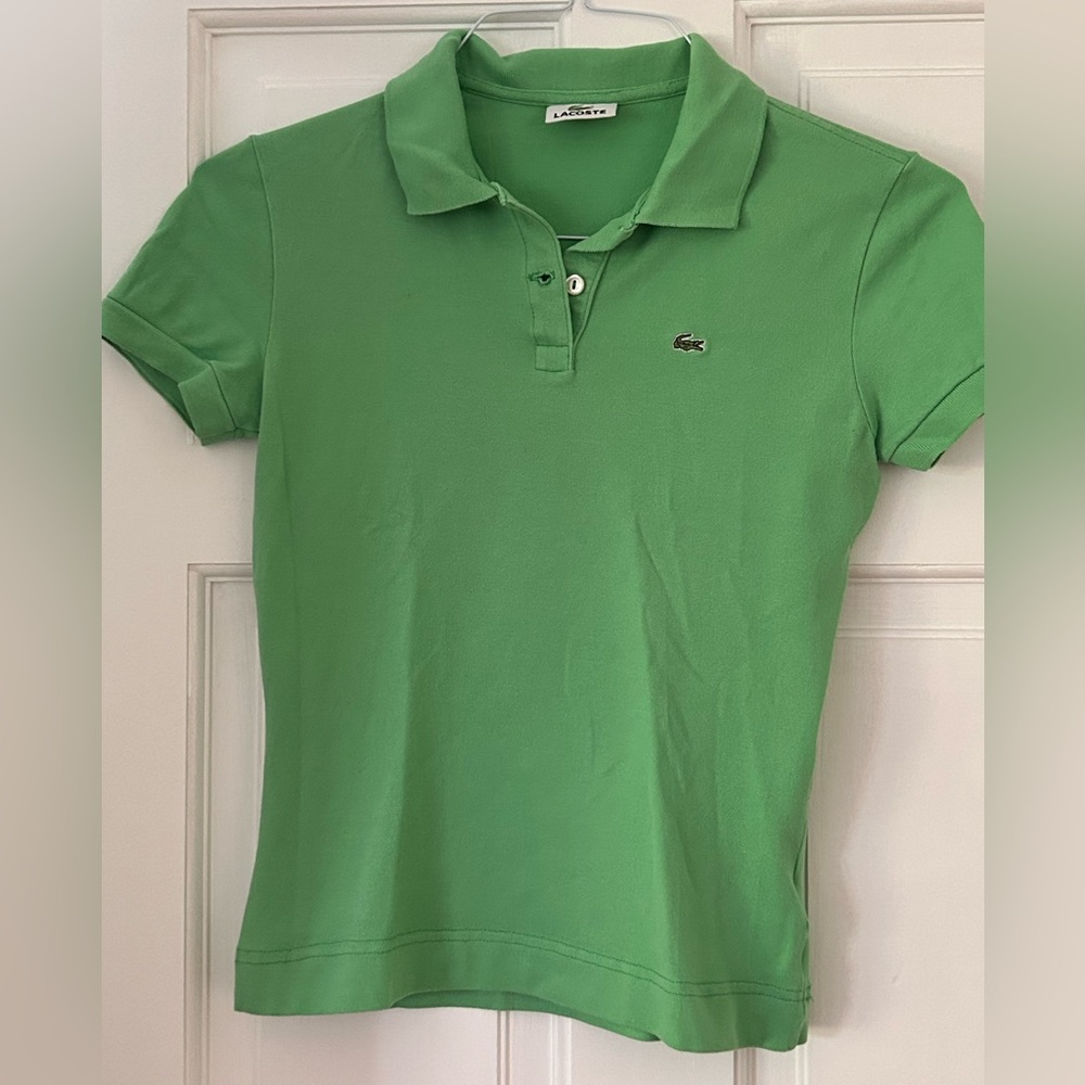 Lacoste woman polo green size 40 (XS)
